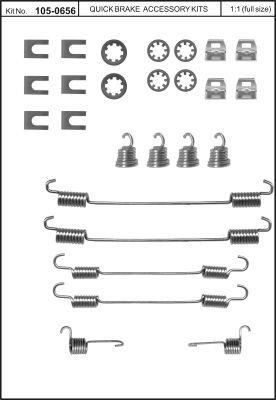 Quick brake 105-0656 Mounting kit brake pads 1050656