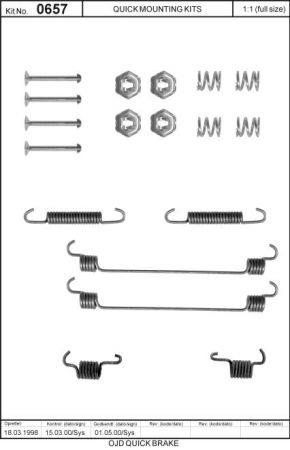 Brake pad fitting kit Quick brake 105-0657