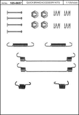 Mounting kit brake pads Quick brake 105-0657