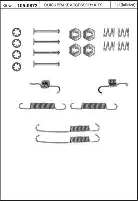 Mounting kit brake pads Quick brake 105-0673