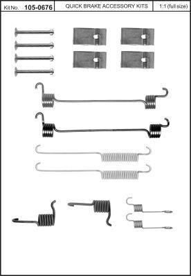 Brake pad fitting kit Quick brake 105-0676