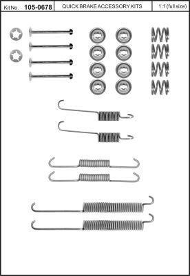 Brake pad fitting kit Quick brake 105-0678