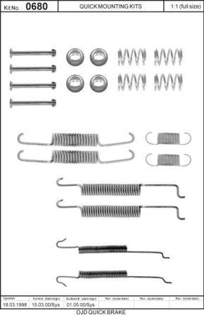 Brake pad fitting kit Quick brake 105-0680