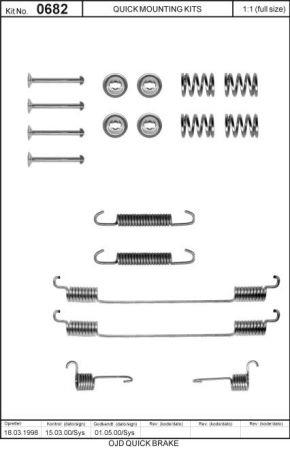 Brake pad fitting kit Quick brake 105-0682