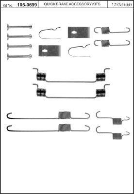 Brake pad fitting kit Quick brake 105-0699
