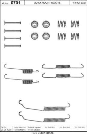 Brake pad fitting kit Quick brake 105-0701