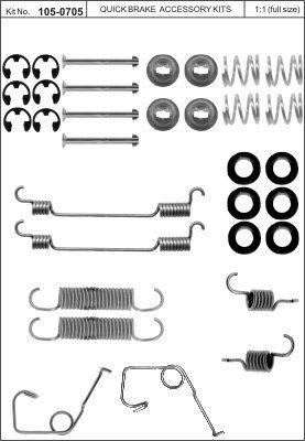 Brake pad fitting kit Quick brake 105-0705