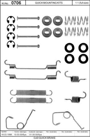 Brake pad fitting kit Quick brake 105-0706