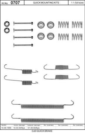 Brake pad fitting kit Quick brake 105-0707