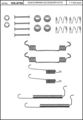 Brake pad fitting kit Quick brake 105-0709