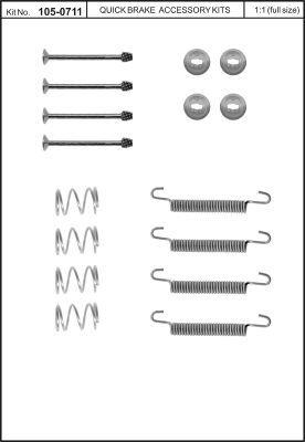 Repair kit for parking brake pads Quick brake 105-0711