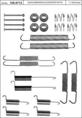 Brake pad fitting kit Quick brake 105-0712