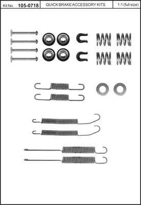Quick brake 105-0718 Brake pad fitting kit 1050718 1050718 Quick brake Brake pad fitting kit