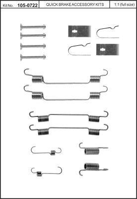 Brake pad fitting kit Quick brake 105-0722