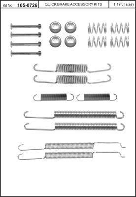 Brake pad fitting kit Quick brake 105-0726