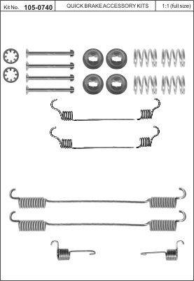 Brake pad fitting kit Quick brake 105-0740