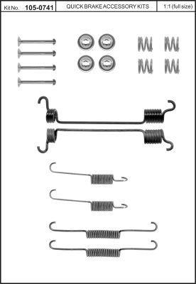 Brake pad fitting kit Quick brake 105-0741