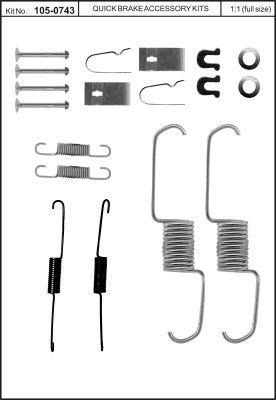 Brake pad fitting kit Quick brake 105-0743