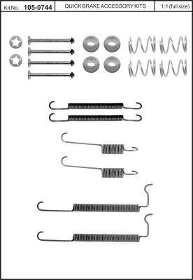 Brake pad fitting kit Quick brake 105-0744