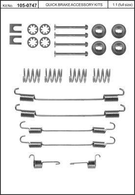 Brake pad fitting kit Quick brake 105-0747