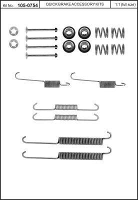 Brake pad fitting kit Quick brake 105-0754