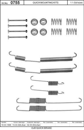 Brake pad fitting kit Quick brake 105-0755