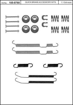 Brake pad fitting kit Quick brake 105-0760