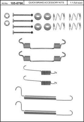 Brake pad fitting kit Quick brake 105-0766