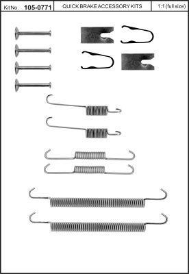 Quick brake 105-0771 Brake pad fitting kit 1050771 1050771 Quick brake Brake pad fitting kit