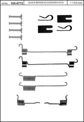 Brake pad fitting kit Quick brake 105-0772