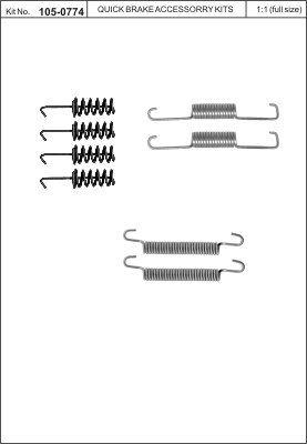 Repair kit for parking brake pads Quick brake 105-0774