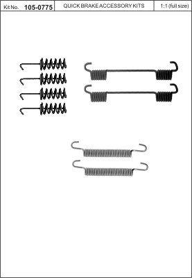 Repair kit for parking brake pads Quick brake 105-0775