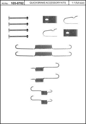 Brake pad fitting kit Quick brake 105-0782