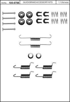 Repair kit for parking brake pads Quick brake 105-0788