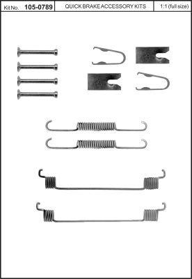 Brake pad fitting kit Quick brake 105-0789