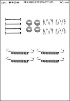 Repair kit for parking brake pads Quick brake 105-0791