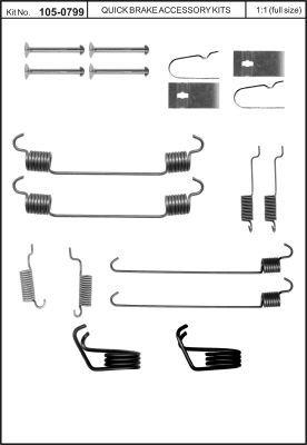 Brake pad fitting kit Quick brake 105-0799