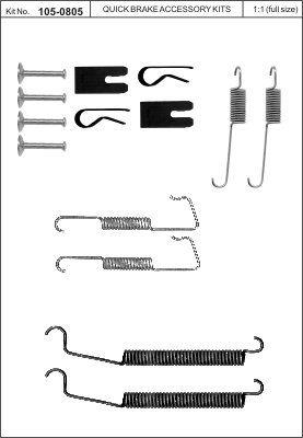 Brake pad fitting kit Quick brake 105-0805