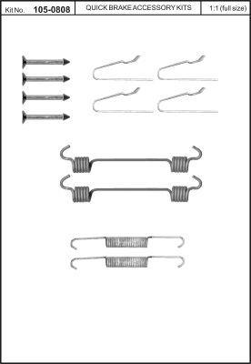Repair kit for parking brake pads Quick brake 105-0808
