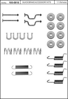 Repair kit for parking brake pads Quick brake 105-0810