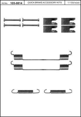 Brake pad fitting kit Quick brake 105-0814