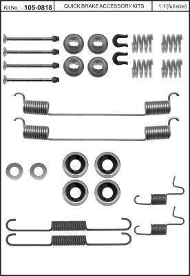 Brake pad fitting kit Quick brake 105-0818