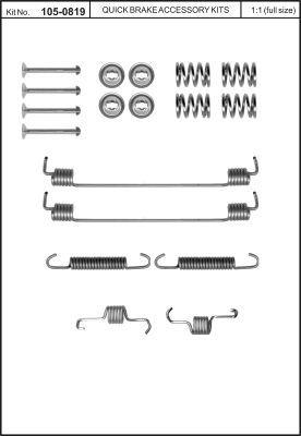 Brake pad fitting kit Quick brake 105-0819