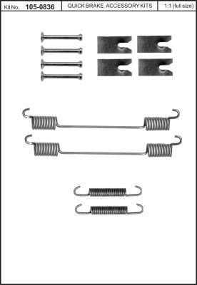 Brake pad fitting kit Quick brake 105-0836