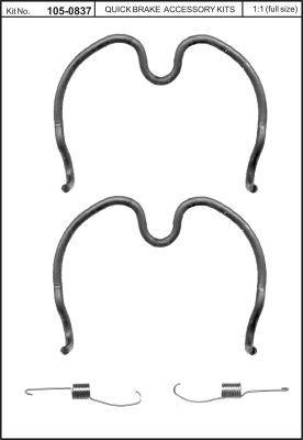 Brake pad fitting kit Quick brake 105-0837