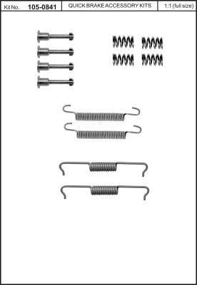 Quick brake 105-0841 Repair kit for parking brake pads 1050841