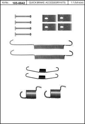 Brake pad fitting kit Quick brake 105-0842