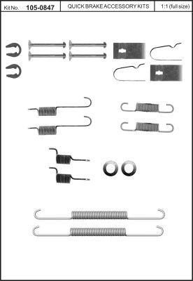 Brake pad fitting kit Quick brake 105-0847