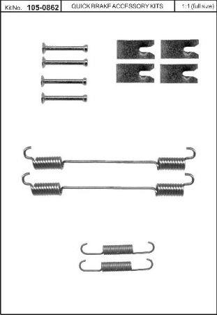 Brake pad fitting kit Quick brake 105-0862