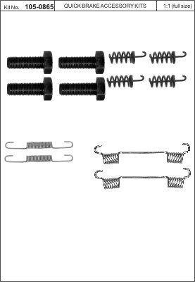 Repair kit for parking brake pads Quick brake 105-0865